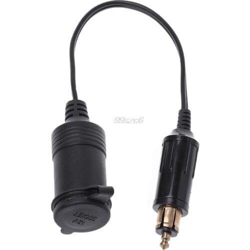 DC 12V 24V EU Plug For BMW DIN Hella Motorcycle Charger Socket Outlet Convert to Car Cigarette Lighter Adapter Power Lead Cable