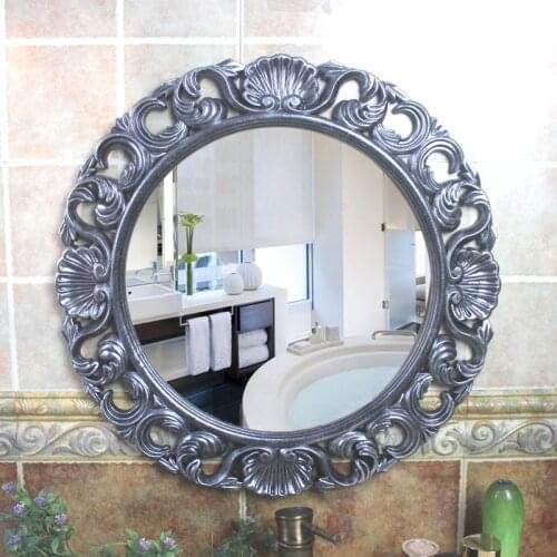 Creative European Style Mirror Hanging Bathroom Round Unique Mirror Aesthetic Dressing Espejos Decorativos Home Decor EI50JZ