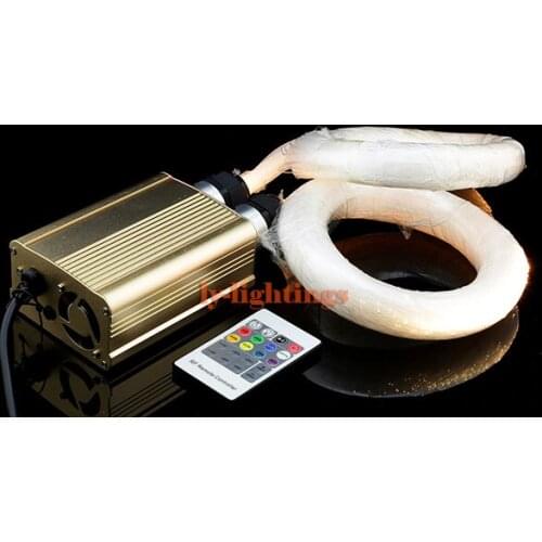 DIY bar ceiling decoration optic fiber light kit led light source+optical fibre RGB color change RF remote starry sky x2output