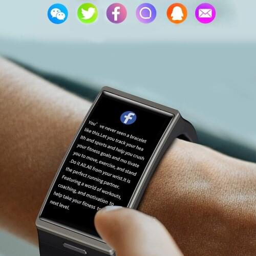 DM12 2.5D Curved Screen Smart Bracelet IP68 Waterproof Heart Rate Smartband Tracker Bluetooth 5.0 Wristband for IOS Android