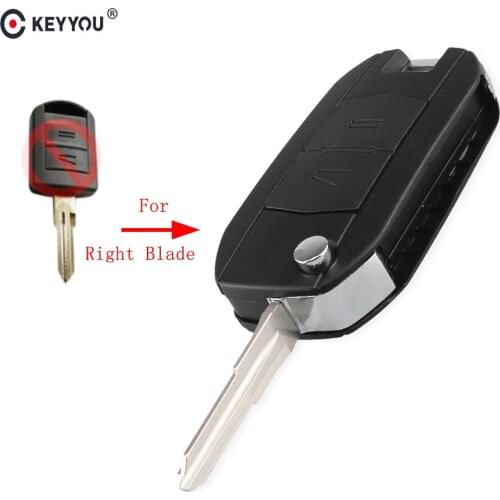 KEYYOU Modified Flip Folding Car Key Shell Case Refit For Vauxhall Opel Corsa Meriva Combo Astra Remote Fob Case 2BTN
