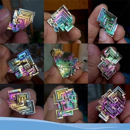 Free shipping colorful high pure 30g to 40g Bismuth Crystals professional making Bismuth Metal crystal