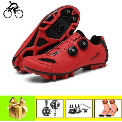 Sapatilha Ciclismo Mtb Cycling Sneakers Add Pedals Self-locking Wear-resistant Mountain Bike Footwear Bicycle Riding Flat Shoes