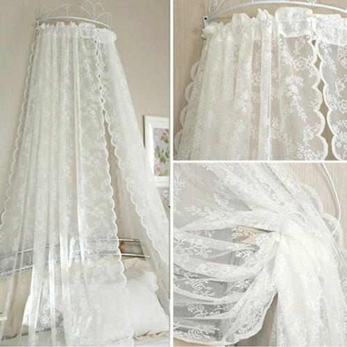 Lace Curtains Voile Window Tulle Curtains Insect Bed Canopy Netting Drape Panel Leaf Door Window Sheer Curtain for Living Room