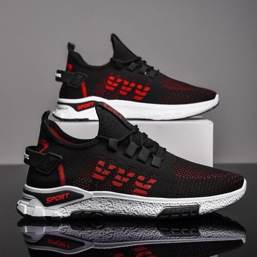 Men Sneakers Sports Running Comfortable Shoes Lace Up Casual Fashion Walking Street Breathable Light Footwear Male