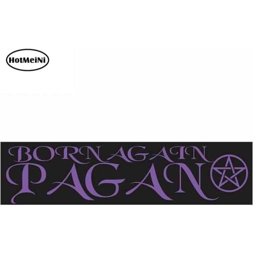 HotMeiNi 15cm x 3.8cm Funny Car Stickers Born Again Pagan - Vinyl Sticker Decal - auto Car Wicca Pagan Bumper Text Sticker