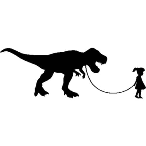 LLY-1419 Car Sticker Rock Dinosaur Girl Modeling Decal PVC Fashion Auto Accessories Body Rear Windshield Waterproof Decals