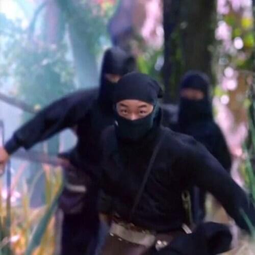Night clothes mens suit Chuqiaos same costume of ancient assassin Ninja black killer robber masked man in black