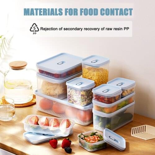 New Kitchen Drain Box Food Storage Sealed Freezer Storage Durable Box Kitchen Fridge Organizer Food Container