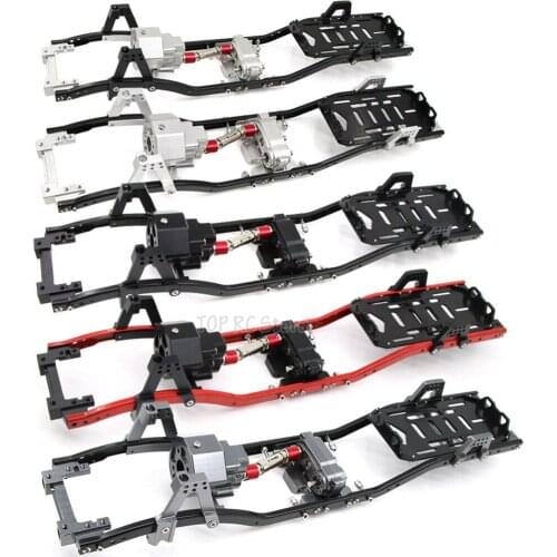 New 313mm 12.3" Wheelbase Prefixal Gearbox Metal Chassis Frame for 1/10 RC Crawler Car Axial SCX10 & SCX10 II 90046