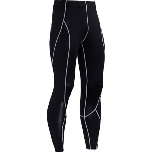 2017 New Men Compression Pants Bodybuilding Joggers Fitness Quick Dry Skinny Leggings Mens Pure Color Workout Tights Trousers