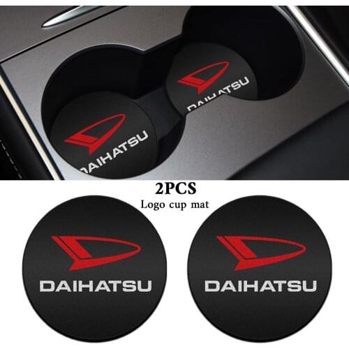2pcs Automotive Goods Car Silicagel Water Cup Coasters Anti-Slip Pad Epoxy Cup Holder Mat Non-slip For daihatsu