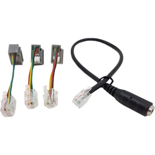RISE-4P4C RJ9 Cable,3.5mm Smartphone Headset to RJ9 Adapter Cable,Adapter Cable Converter for IP Phones Telephone and for Plantr