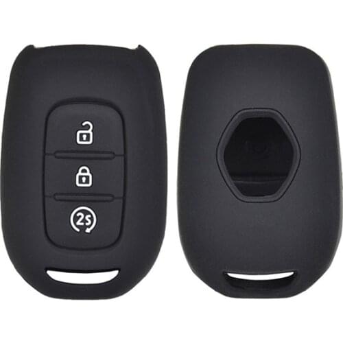 3 Button Silicone Remote Key Fob Case Cover Fit For Renault Duster Sandero Logan Clio Captur Laguna Scenic Holder 2015 2016 2017