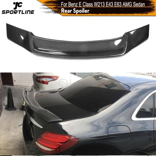 Carbon Fiber Trunk Spoiler For Mercedes-Benz E Class W213 E200 E400 E43 E63 AMG Sedan 4 Door 2016 - 2019 Rear Wing Lip