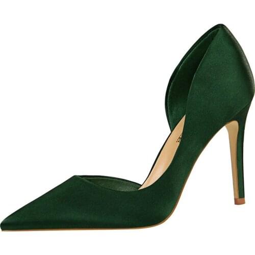 Hot Women Shoes Pointed Toe Pumps Patent Leather Dress High Heels Boat Wedding Zapatos Mujer Blue Wine Red Tacones Mujer