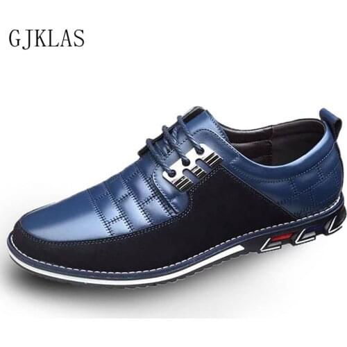 Classic Leather Casual Men Shoes Big Size 47 48 Mens Dress Shoes Man Flats Italian Leather Shoes for Men Blue Black Brown