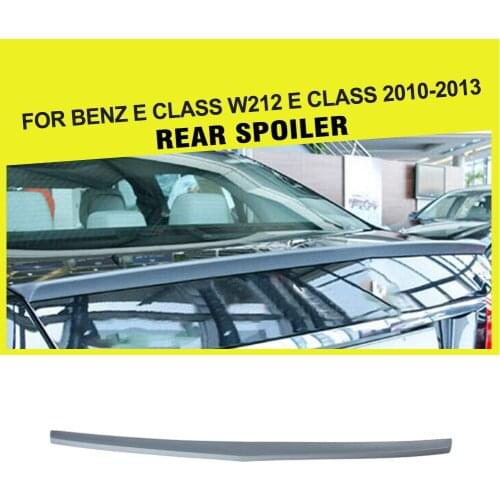 Car Rear Spoiler Trunk Boot Lip Wing for Benz E Class W212 2010 - 2013 PU Unpainted Grey