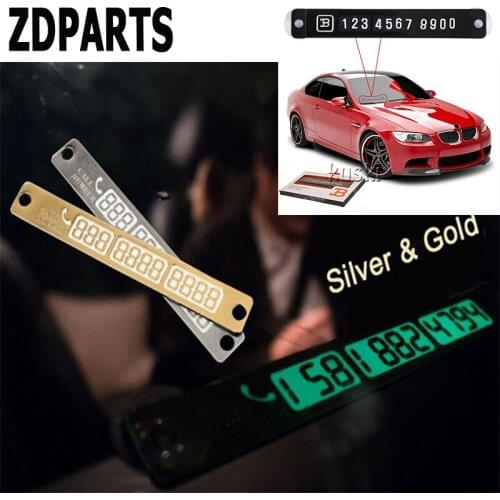 ZDPARTS Car Magnetic Luminous Temporary Parking Card For Skoda Octavia A5 A7 2 Rapid Fabia Ford Focus 2 3 Fiesta Mondeo MK Cover
