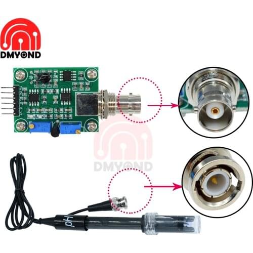 Liquid PH 0-14 Value Detection Regulator Sensor Board Monitoring Control Module Meter Tester+BNC PH Electrode Probe Controller