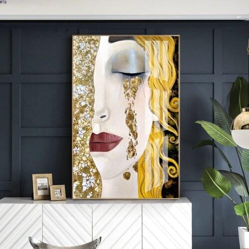 Golden Tears By Classical Canvas Painting Wall Art Prints Posters Art Pictures for Living Room Posters and Prints Home Decor
