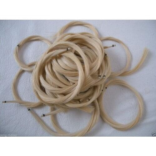 100g 15 hanks 75-80cm violin viola bow horse hair white mongol