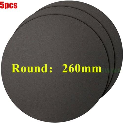 5pcs Diameter 260mm Round Build Plate sticker Heat Bed Build Surface DIY Kossel/Delta 3D Printer parts