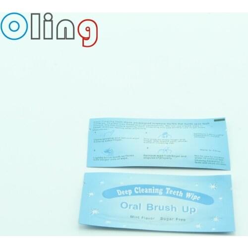 50PCS Dental Oral Brush Up Finger Deep Cleaning Teeth Wipe Teeth Whitening Wipes Oral Hygiene Care Tool
