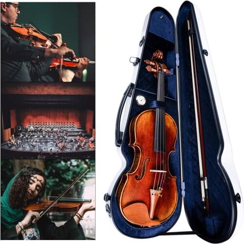 Antique 4/4 Full Size Violin W/ Fiddle Rosin Bow Box Kit Orchestral Accessories