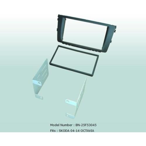 Car Fascias 2 Din Audio Panel Frame Dash Kit For Skoda Octavia 2004 2005 2006 2007 2008 2009 2010 2011 2012 2013 2014