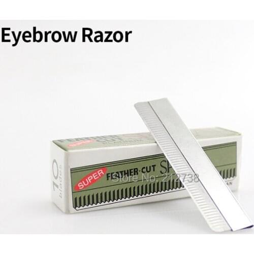 10Pcs Stainless Steel Eyebrow Trimmer Razor Blade Women, Eye Brow Hair Remover Makeup Tool Eyebrow Replacement Razor Blade