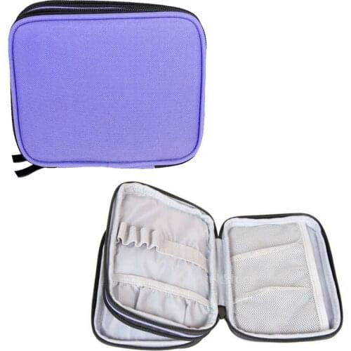 Portable Design Crochet Hook Case Knitting Needles Organizer Zipper Bag Storage Bag with Web Pockets Oxford fabric Case