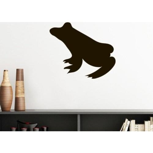 Black Frog Cute Animal Portrayal Silhouette Removable Wall Sticker Art Decals Mural DIY Wallpaper for Room Decal