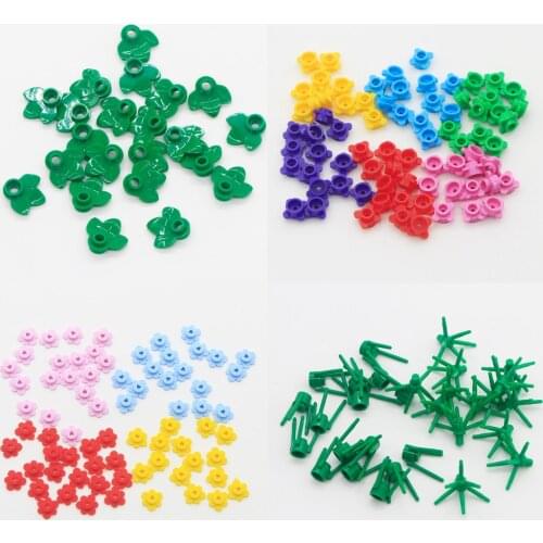 City Flower Plant MOC Parts Building Blocks Grass Tree Garden Bricks Toys For Children