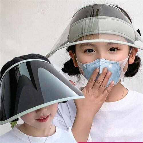 Children hat summer new detachable transparent anti-foam empty top hat boys girls dual-use big eaves sun protection sun hat