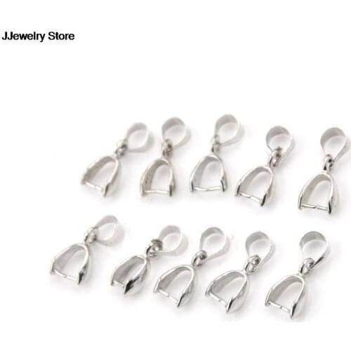 Hot 10Pcs/Lot 15*6mm Crystal Pendant Clasp Connectors Rope Chain Seeds Buckle For Necklace Wholesale