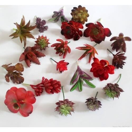 Artificial fleshiness Cactus Red Succulent Plant Artificial Miniascape Bonsai Potted Home Balcony Decoration Decorative Flower