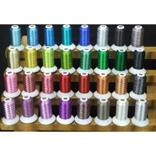Metallic embroidery thread Brand new 32 famous color/kit 550yard + free shipping
