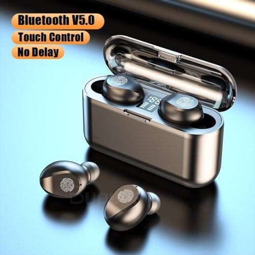 TWS Bluetooth Earphones For Phone Touch Control LED Power Display Wireless Headphones Earbuds with Mic Sports Waterproof Headset