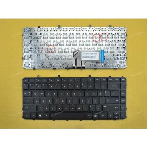 New US English Keyboard For HP ENVY4-1000 Laptop BLACK FRAME BLACK without foil For Backlit For Win8