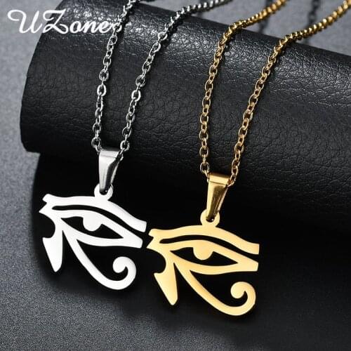 UZone Stainless Steel The Eye Of Horus Charming Pendant Necklace Rah Egypt Eye Necklace For Women Gift