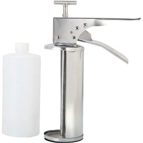Stainless steel burger sauce gun salad dressing gun Dispenser 10g 20g hamburger jam filler with bottle burgers shop equipment