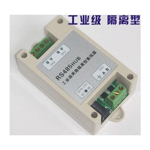 Industrial class active two way isolated RS485 hub