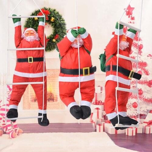 Christmas Pendant Santa Claus Hanging Doll Ladder Rope Climbing New Year Tree Decoration Christmas Tree Hanging Decor