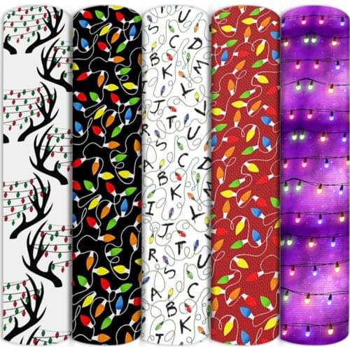 Christmas Colorful Lamp Festival Polyester Cotton Fabric For Quilting Tissue Kids Home Textile For Sewing Tilda Doll,1Yc13463