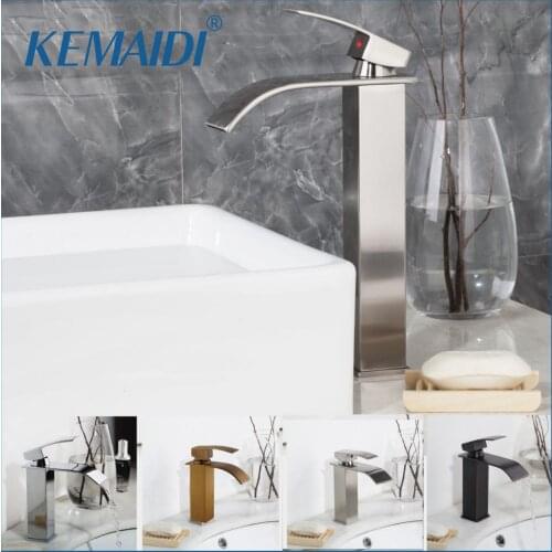 KEMAID Bathroom Basin Faucets Single Lever waterfall Bathroom Basin Faucet Brass Antique Hot and Cold bathroom Sink Mixer Taps