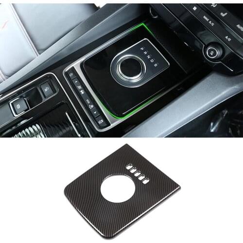 Carbon Fiber Style ABS Plastic Sticker Gear Shift Box Control Panel Trim Cover Frame for Jaguar XFL XEL F-PACE X761 Accessories