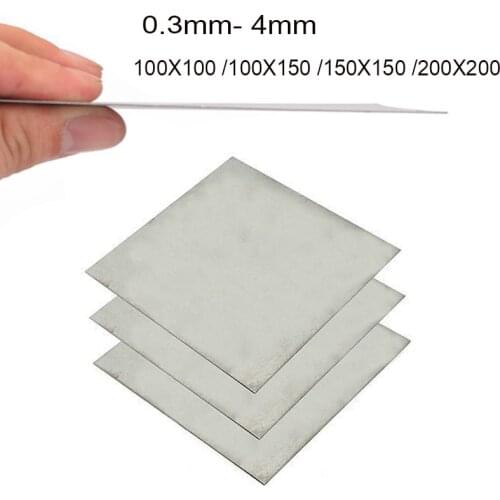 Titanium Sheet Titanium Titan Ti Alloy TC4/GR5 Ti Sheet Plate 0.3mm- 4mm Ti Titanium Plate Sheet 100X100/100X150/150X150/200X200