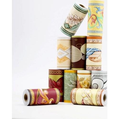 Totem Floral Wall Stickers 3D Bathroom Wallpaper for Living Room Self Adhesive Wall Border Decorative Sticker DIY Home Decor Art