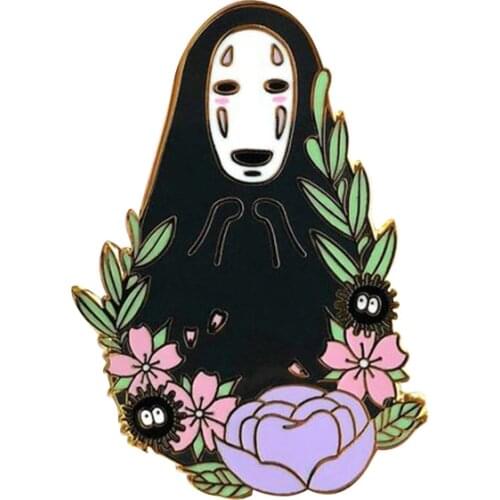 No Face Among The Flowers Badge lonely spirit Brooch San Diego artist Demi Flores' work inspired jewelry